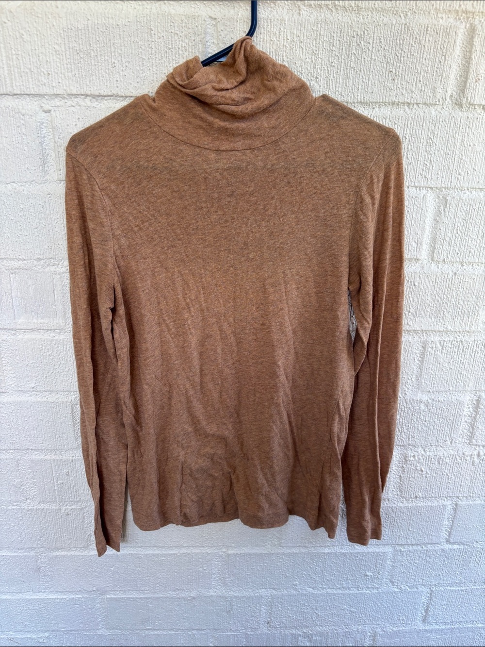 Madewell Soft Camel Brown Knit Long Sleeve Turtleneck sz M